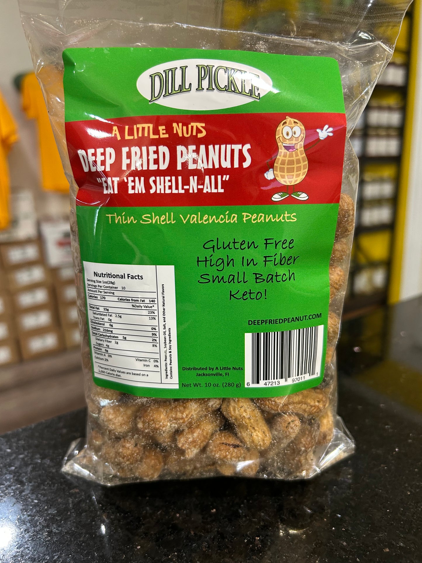 A Little Nuts Dill Pickle Flavored Deep Fried Peanuts