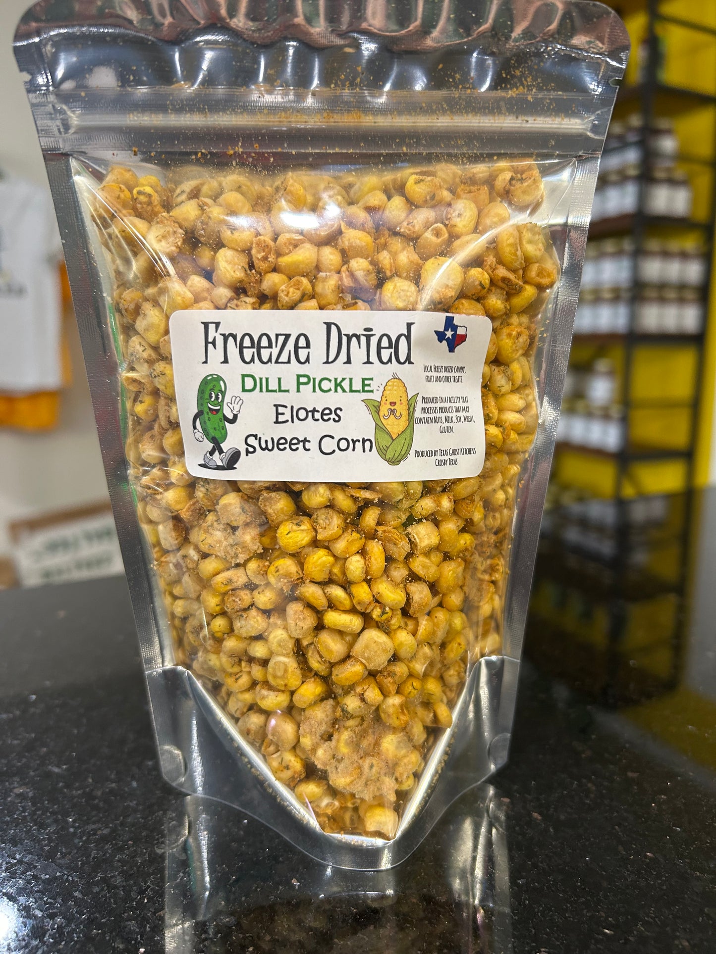 Freeze Dried Dill Pickle Elotes Sweet Corn