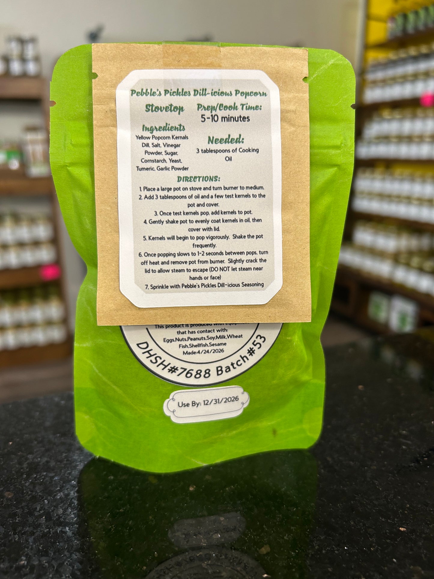 Pebble's Pickles Dillicious Popcorn Kit