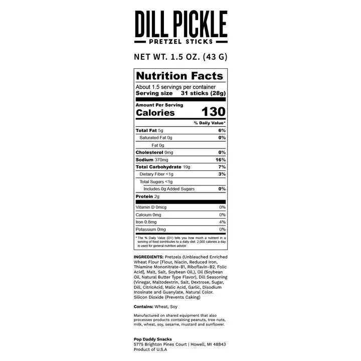 Seasoned Pretzels - 1.5oz - Dill Pickle