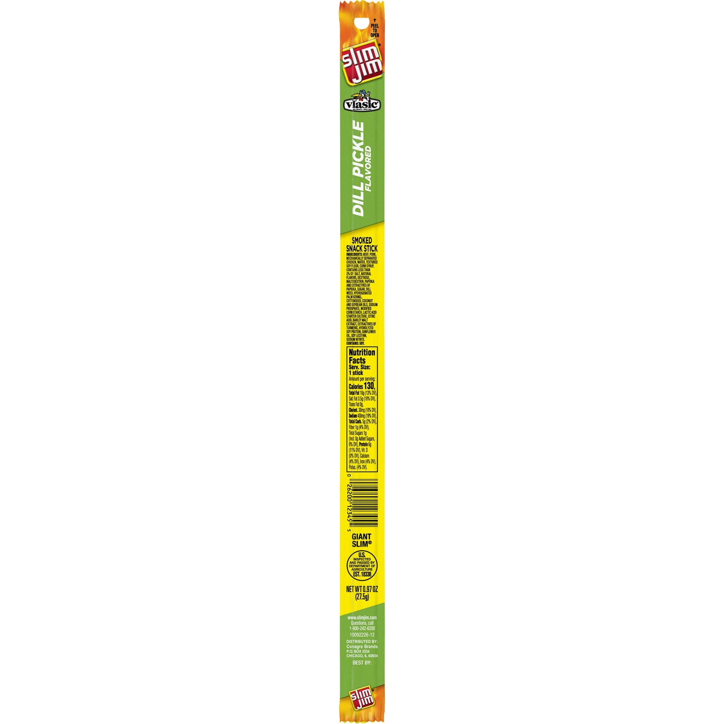 Slim Jim Giant Dill Pickle 24ct