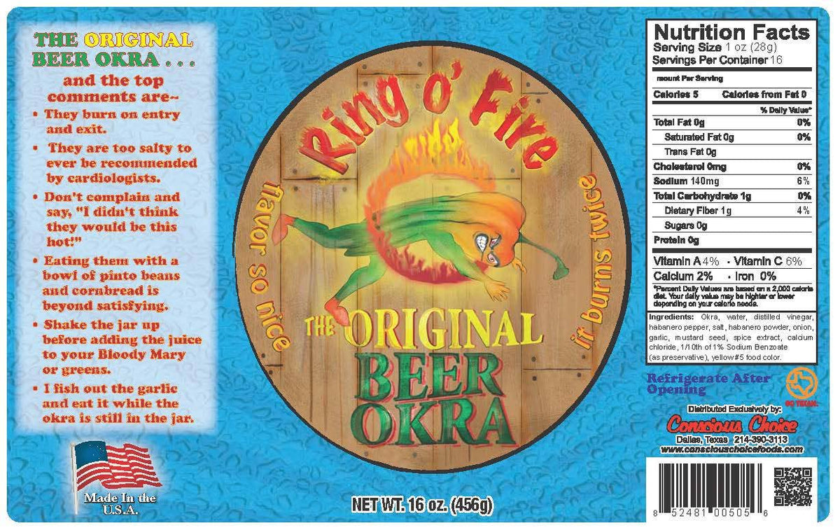 Harold’s - Ring O Fire Original Beer Okra
