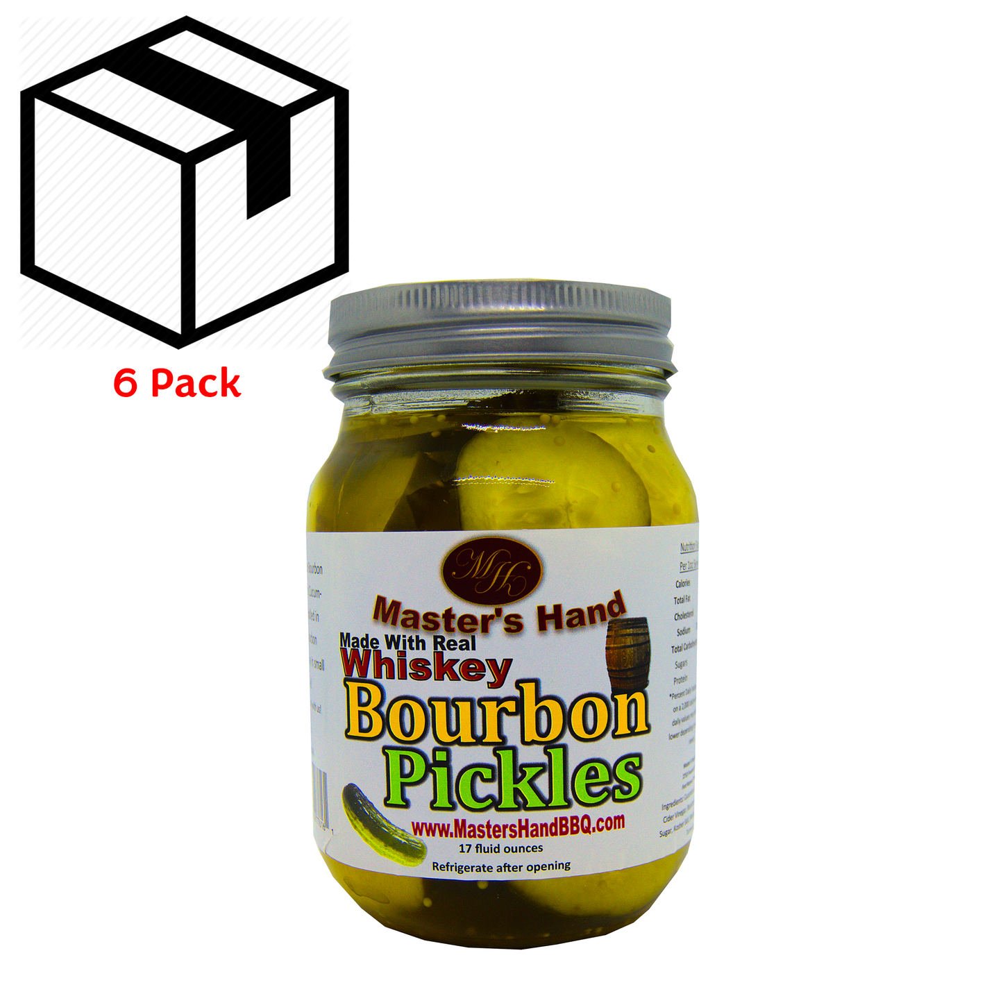 Bourbon Pickles 16oz (Real Whiskey) Partial Case MHP1001