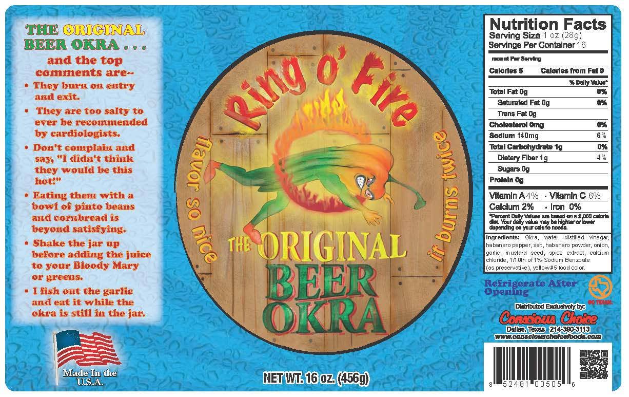 Harold’s - Ring O Fire Original Beer Okra