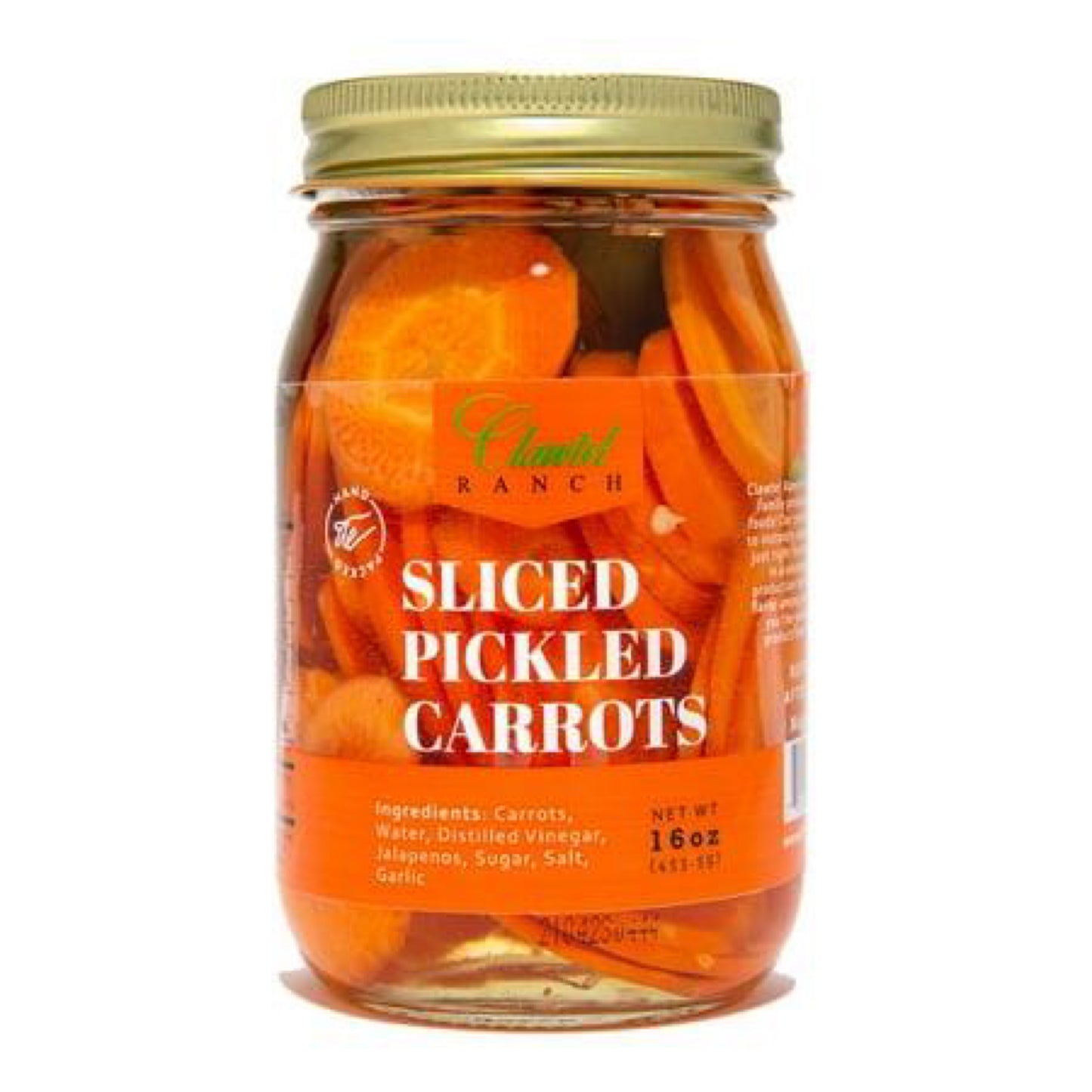 Clawtel Ranch Sliced Pickled Carrots 16oz