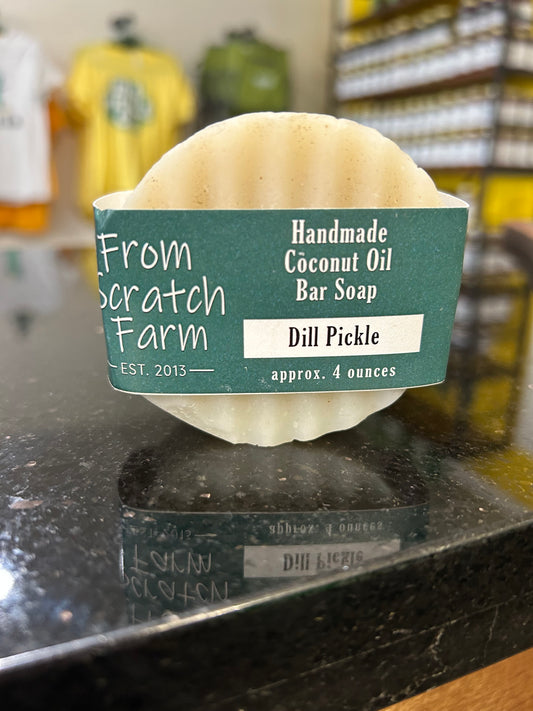 Handmade Coconut Oil Bar Soap Dill Pickle