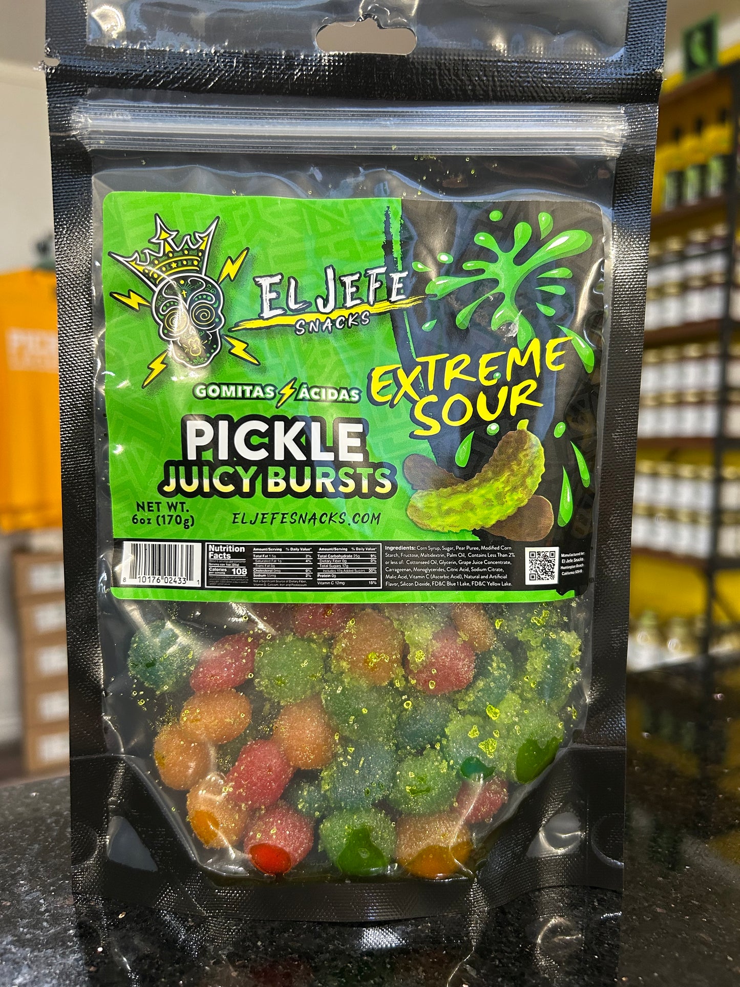 El Jefe Extreme Sour Pickle Juicy Bursts
