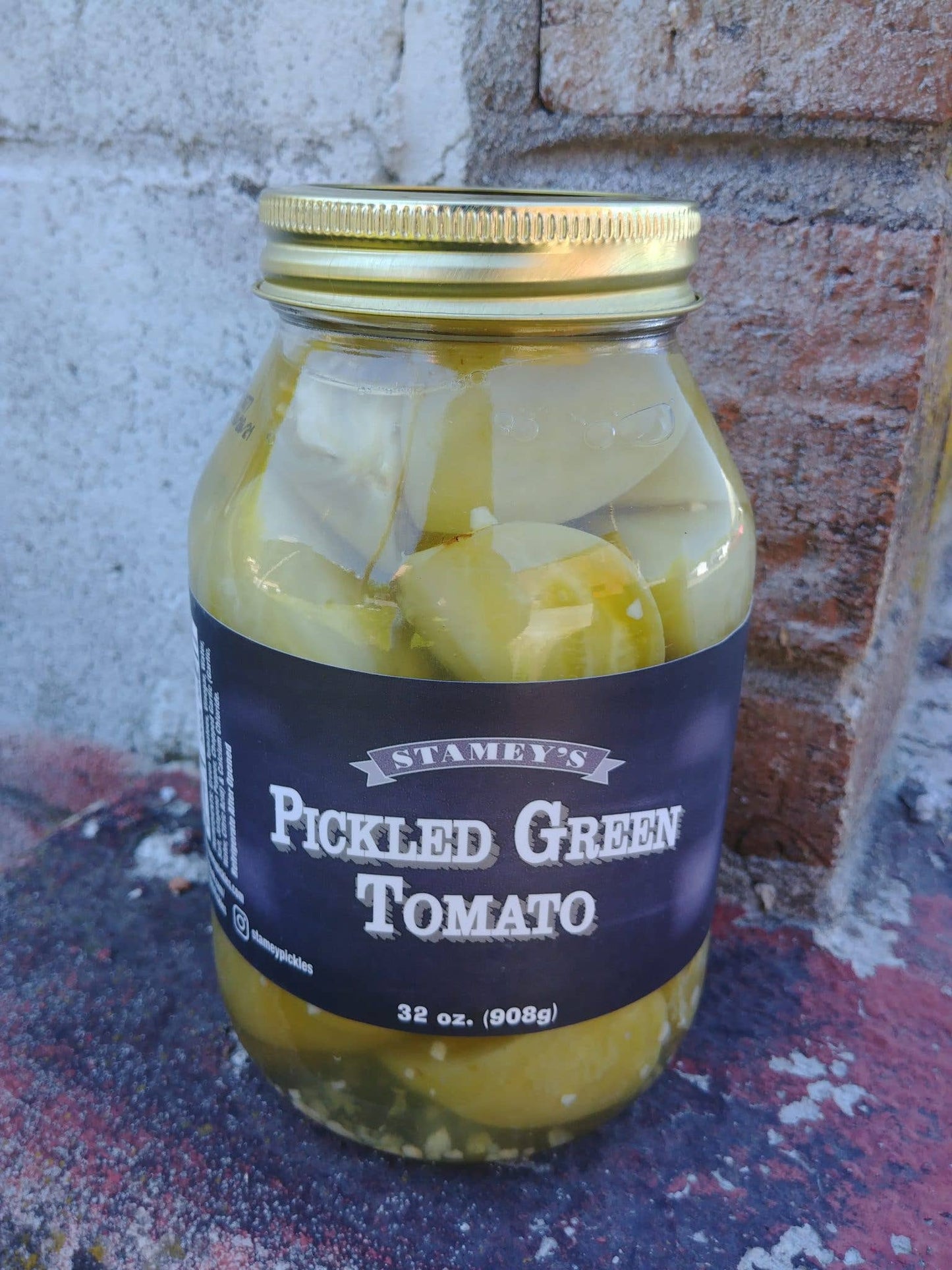 Pickled Green Tomatos: Quart