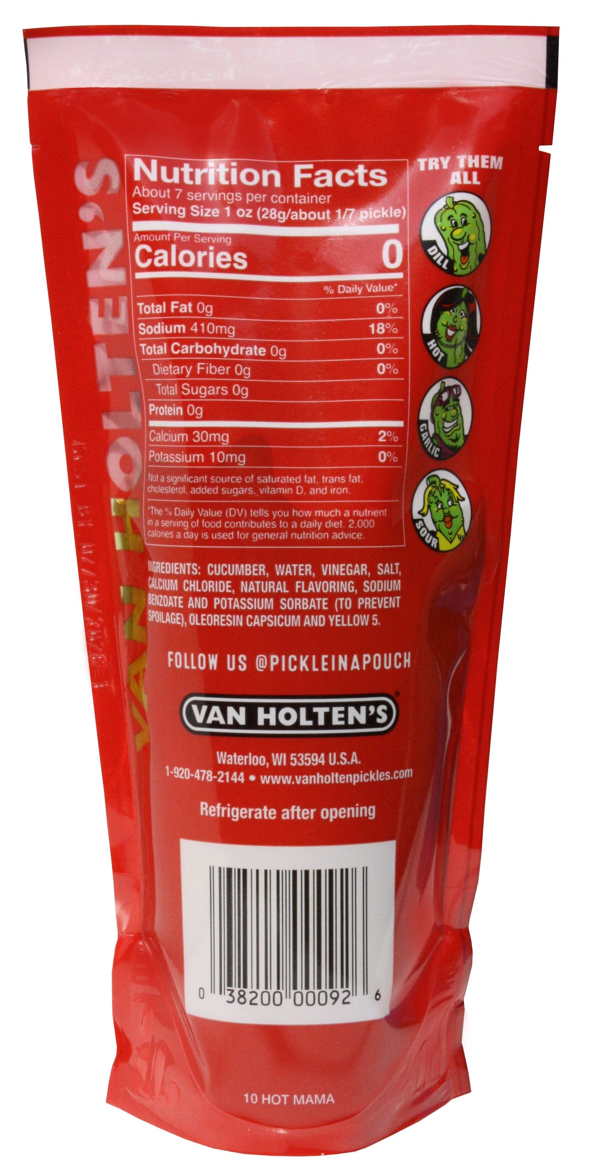 Van Holten's Hot Mama Pickle-In-A-Pouch,