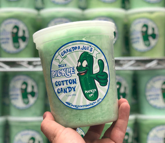 Grandpa Joe's Dilly Pickle Cotton Candy, 1.2oz, 12ct Case