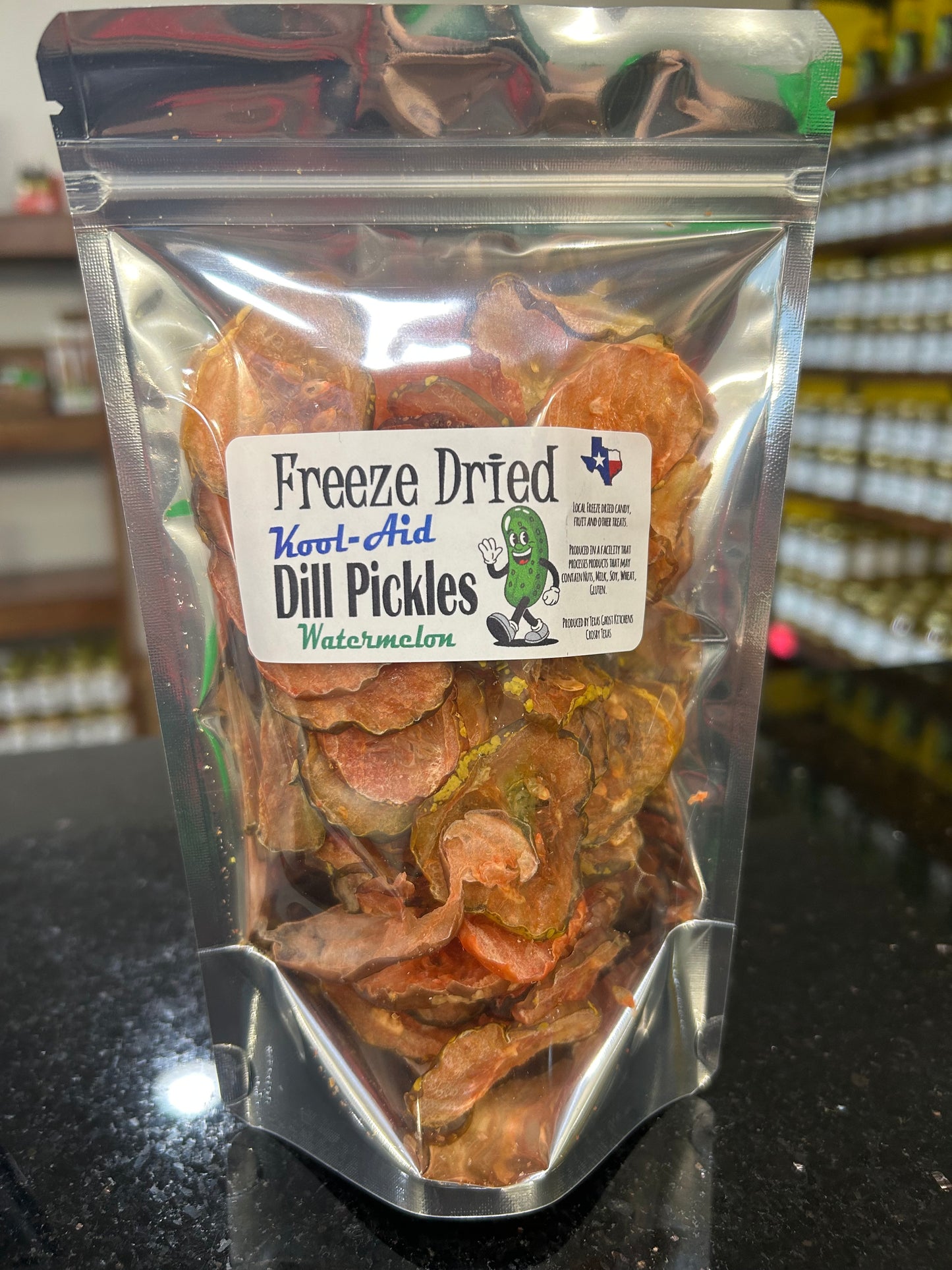 Freeze Dried Watermelon Kool-Aid Dill Pickles