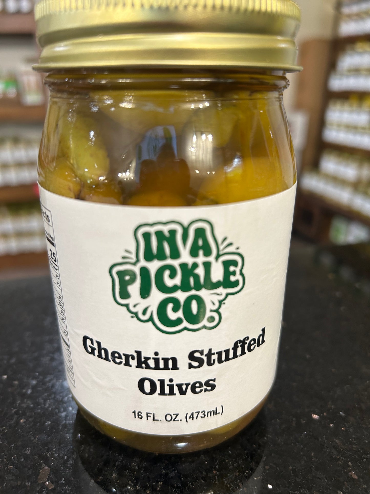 In A Pickle CO Gherkin Stuffed Olives