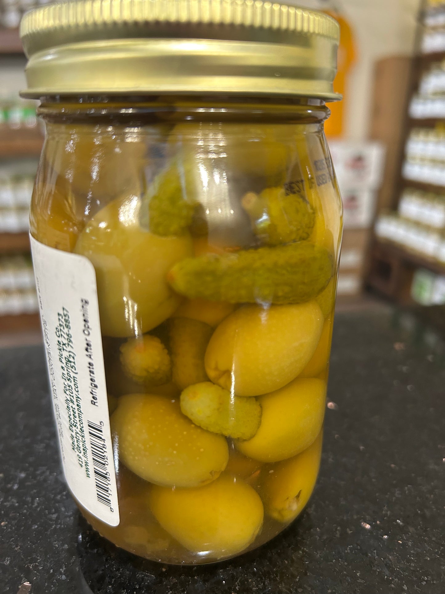 In A Pickle CO Gherkin Stuffed Olives