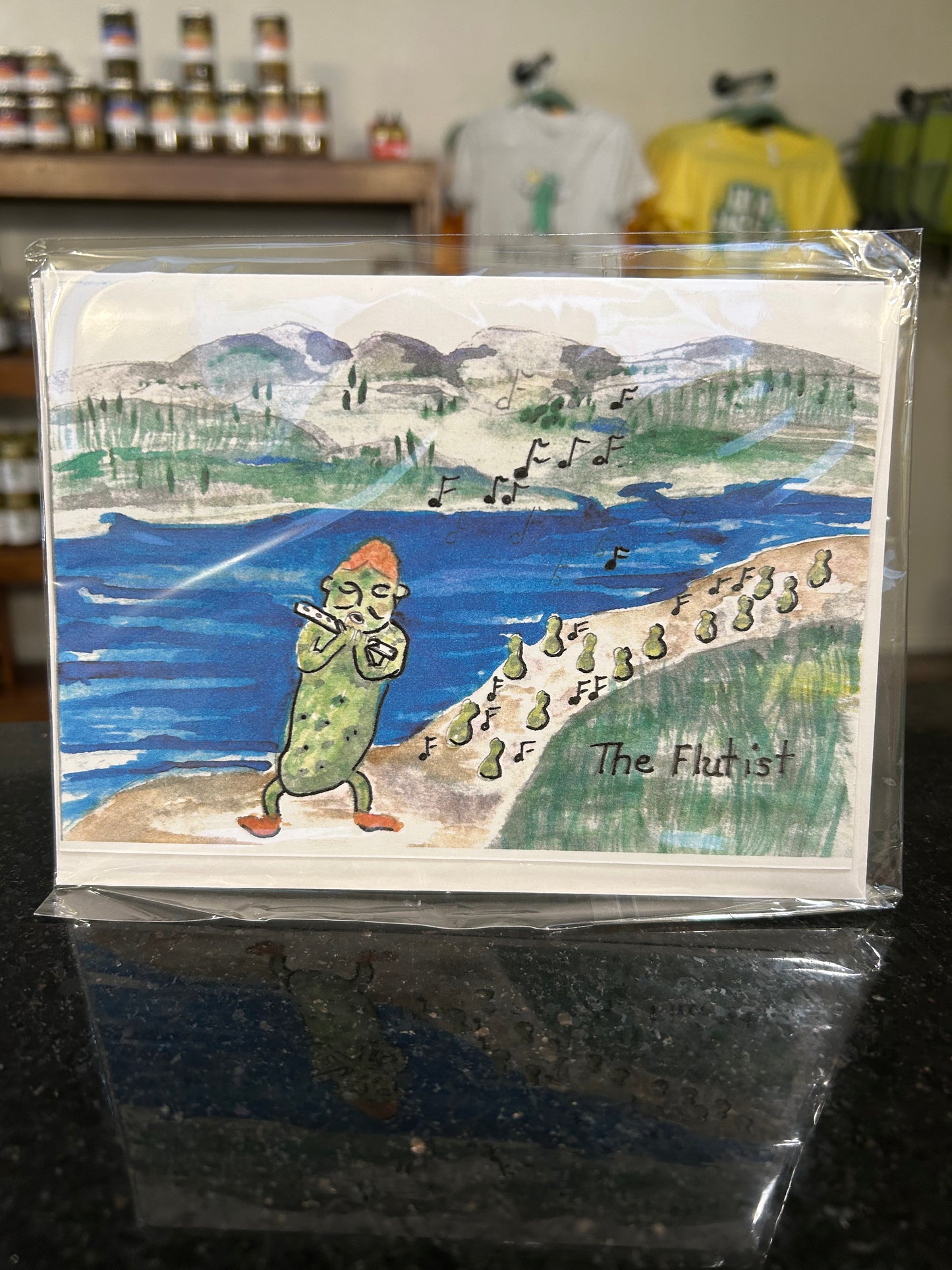 Watercolor Pickle Themed Cards