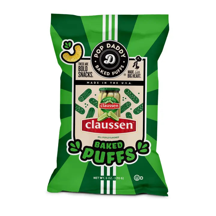 Flavored Baked Puffs - 6oz - Claussen Dill Pickle