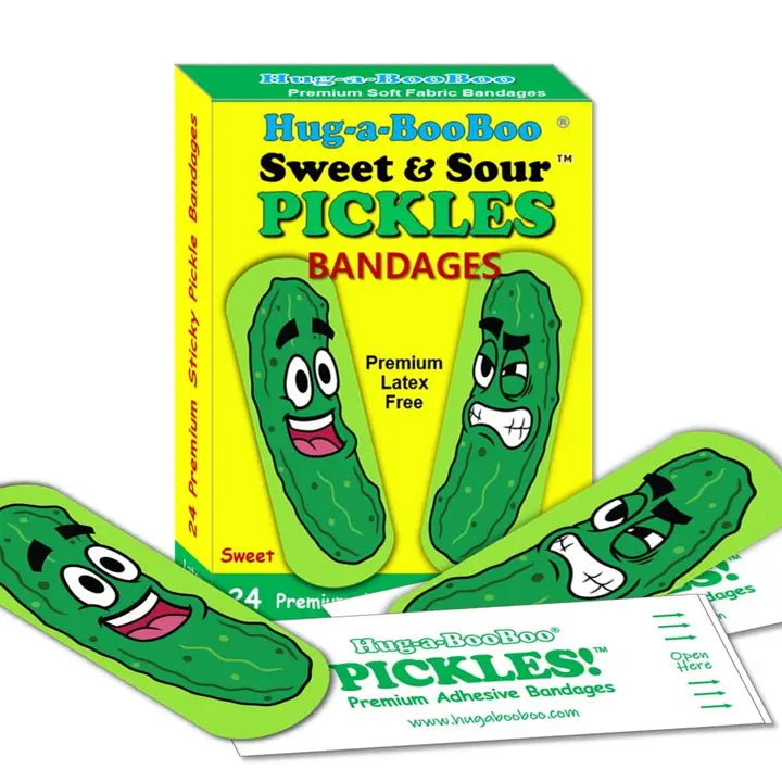 "Sweet & Sour Pickles!" Premium Novelty Bandages 24CT Box