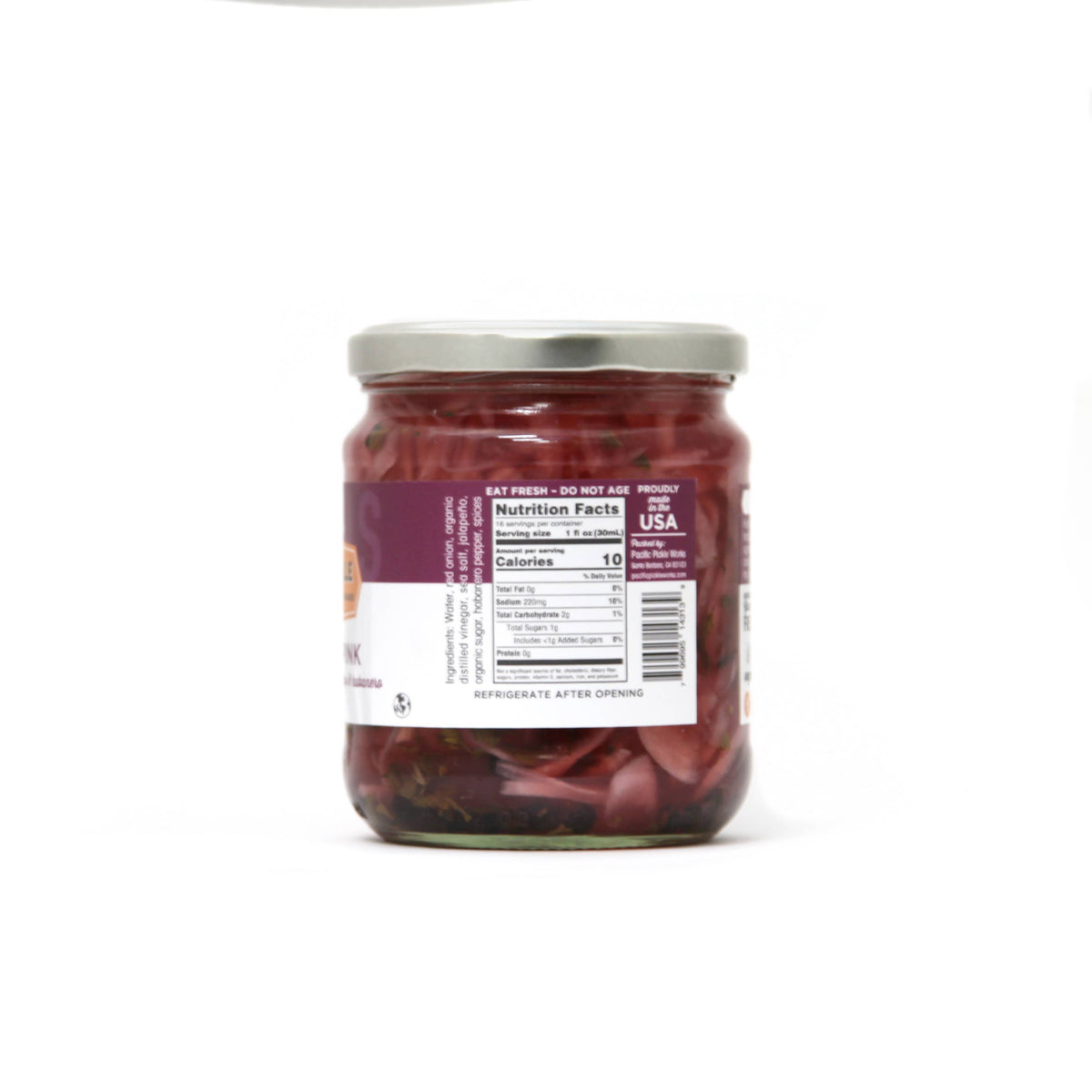 Pickled in Pink - Sliced Red Onion with Jalapeño & Habanero
