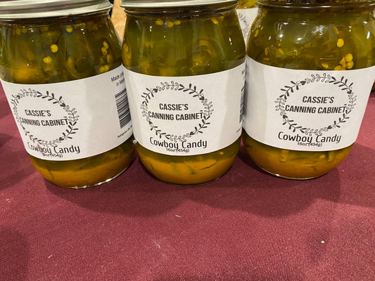Cassie's Canning Cabinet Cowboy Candy