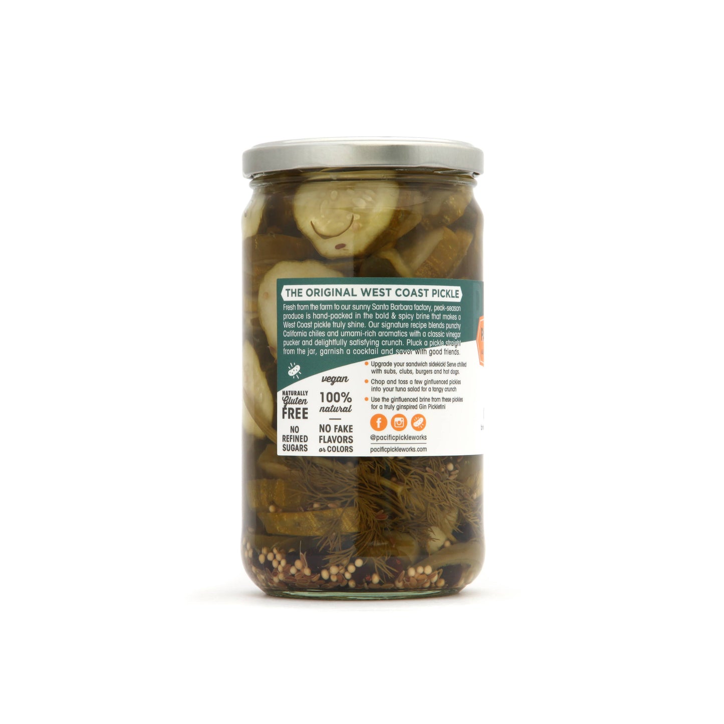 Pickles Under The Ginfluence - Pickles brined with gin