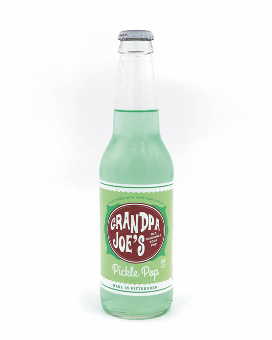 Grandpa Joe's Pickle Soda, 12oz Glass Bottle 12ct