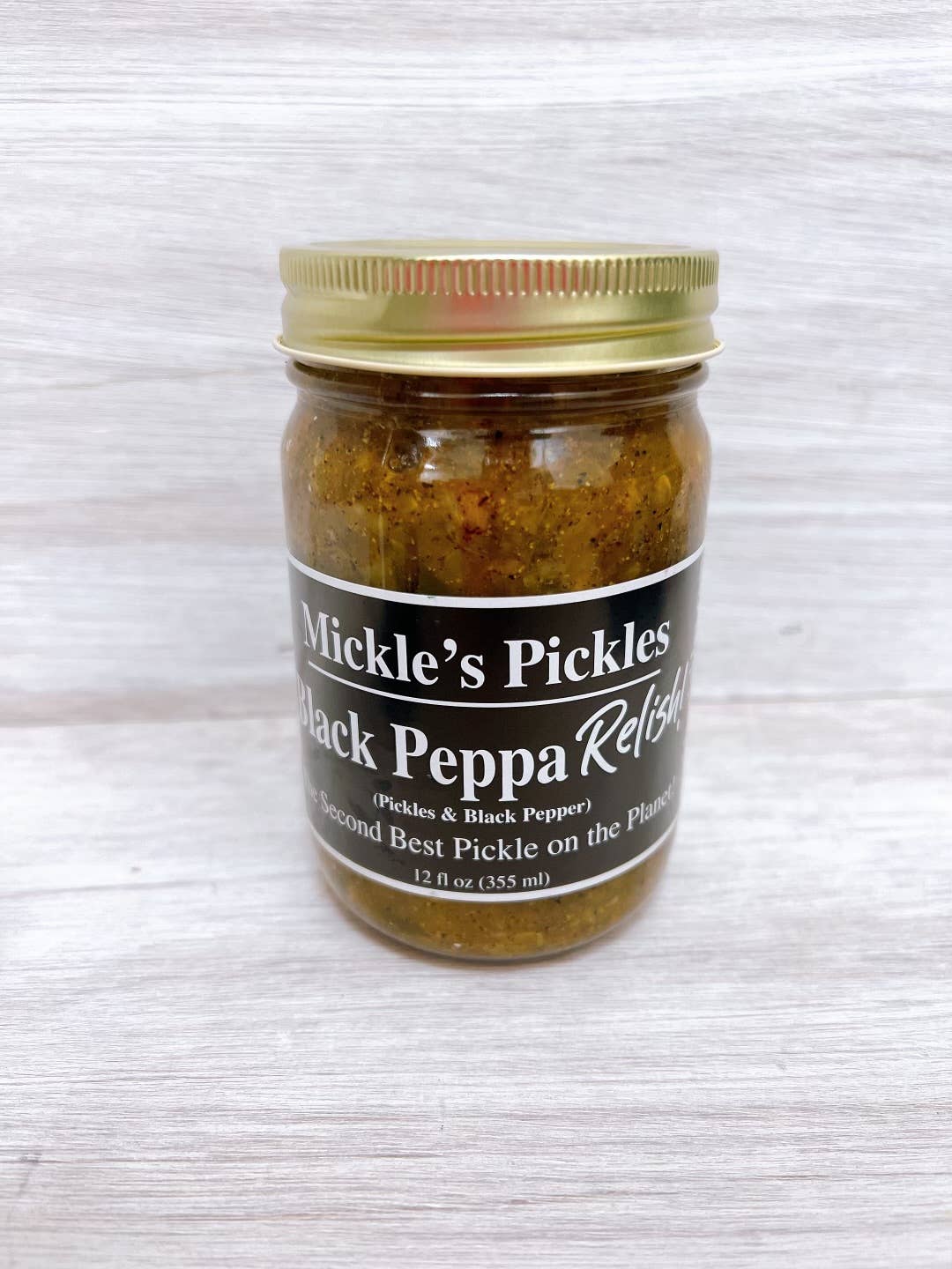 RELISH Black Peppa Mickle's Pickles 12oz Jar