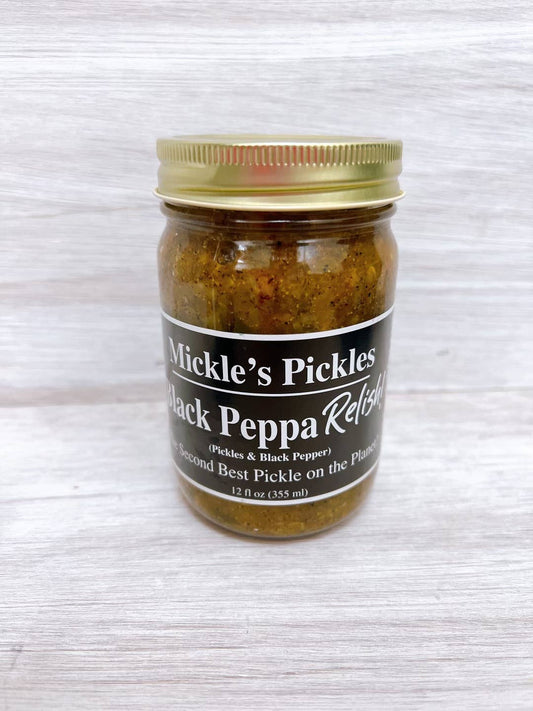 RELISH Black Peppa Mickle's Pickles 12oz Jar