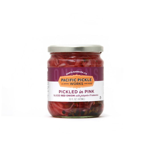 Pickled in Pink - Sliced Red Onion with Jalapeño & Habanero