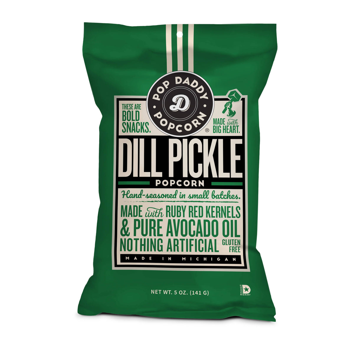Pop Daddy – Dill Pickle Flavored Popcorn 5.0oz