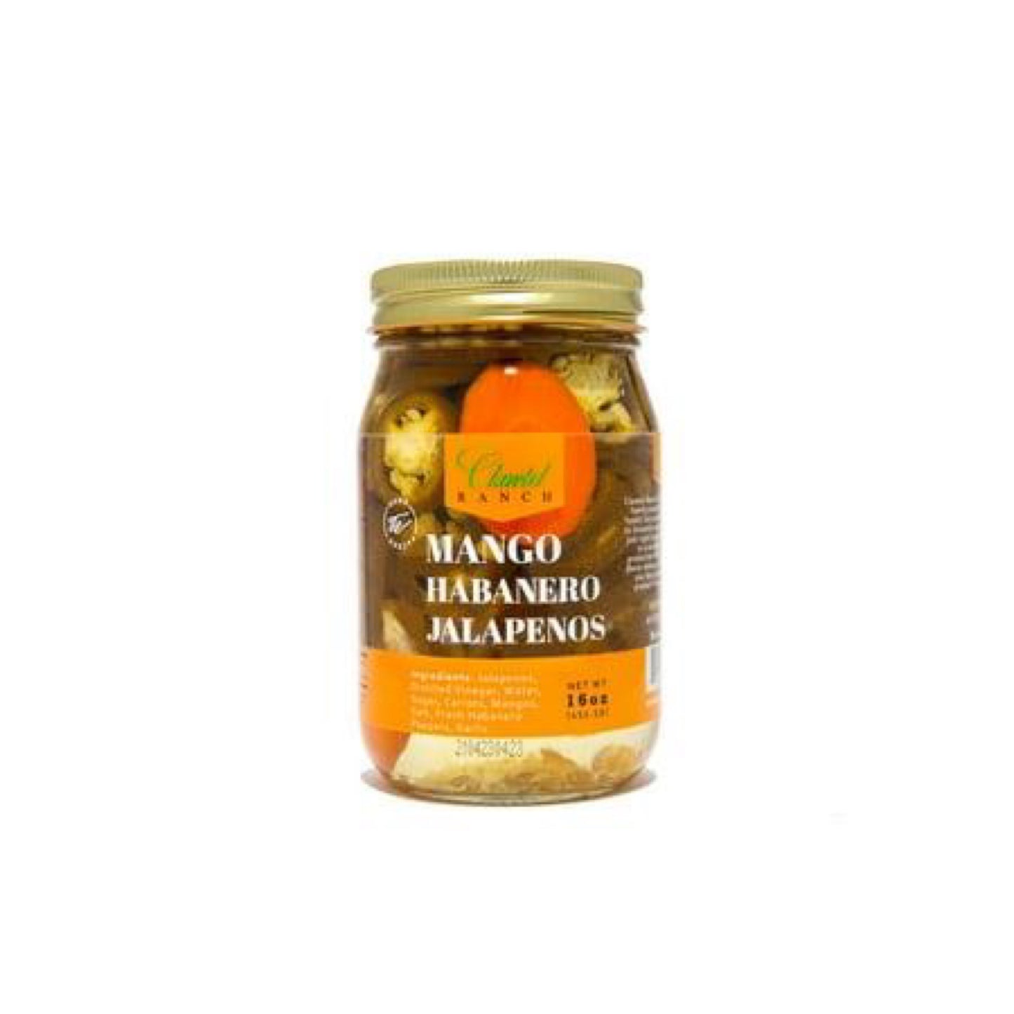 Clawtel Ranch Mango Habanero Jalapenos 16oz jar