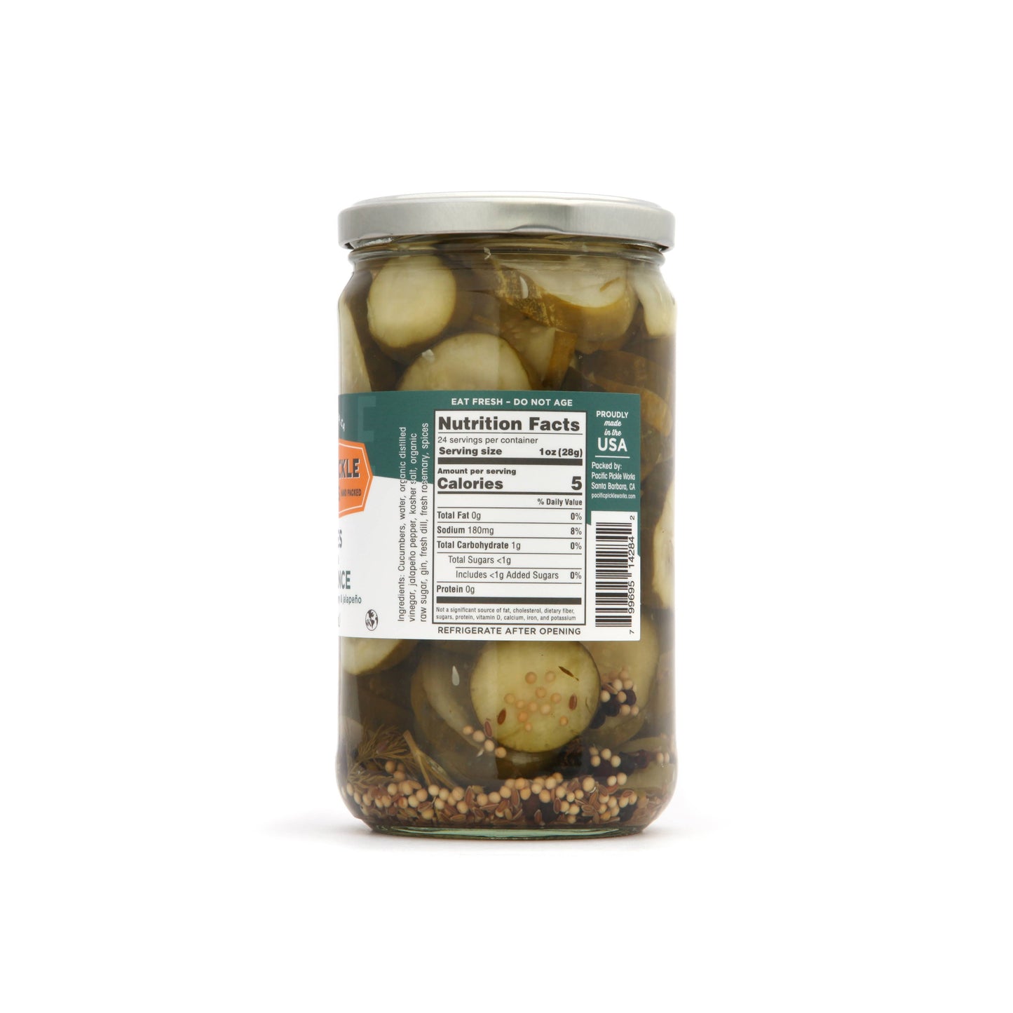 Pickles Under The Ginfluence - Pickles brined with gin
