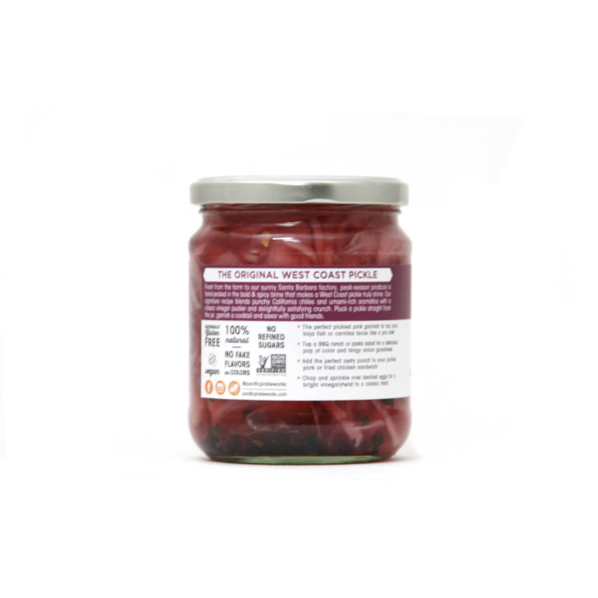 Pickled in Pink - Sliced Red Onion with Jalapeño & Habanero